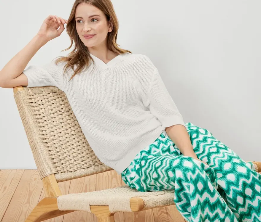 Sommerlicher Strickpullover