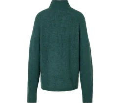 Soufflé-Yarn-Grobstrickpullover, petrol