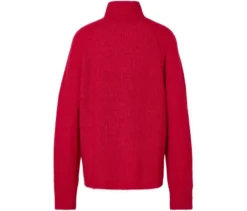 Soufflé-Yarn-Grobstrickpullover, rot