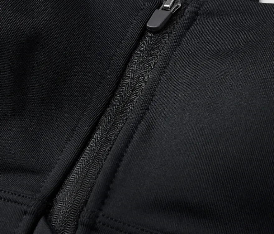 Sport-BH mit Frontreißverschluss, schwarz