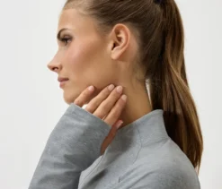 Sportshirt mit Half-Zip, grau