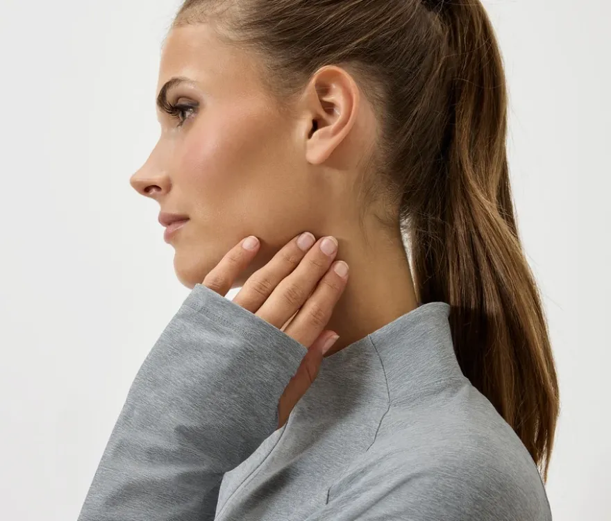 Sportshirt mit Half-Zip, grau