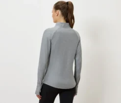 Sportshirt mit Half-Zip, grau