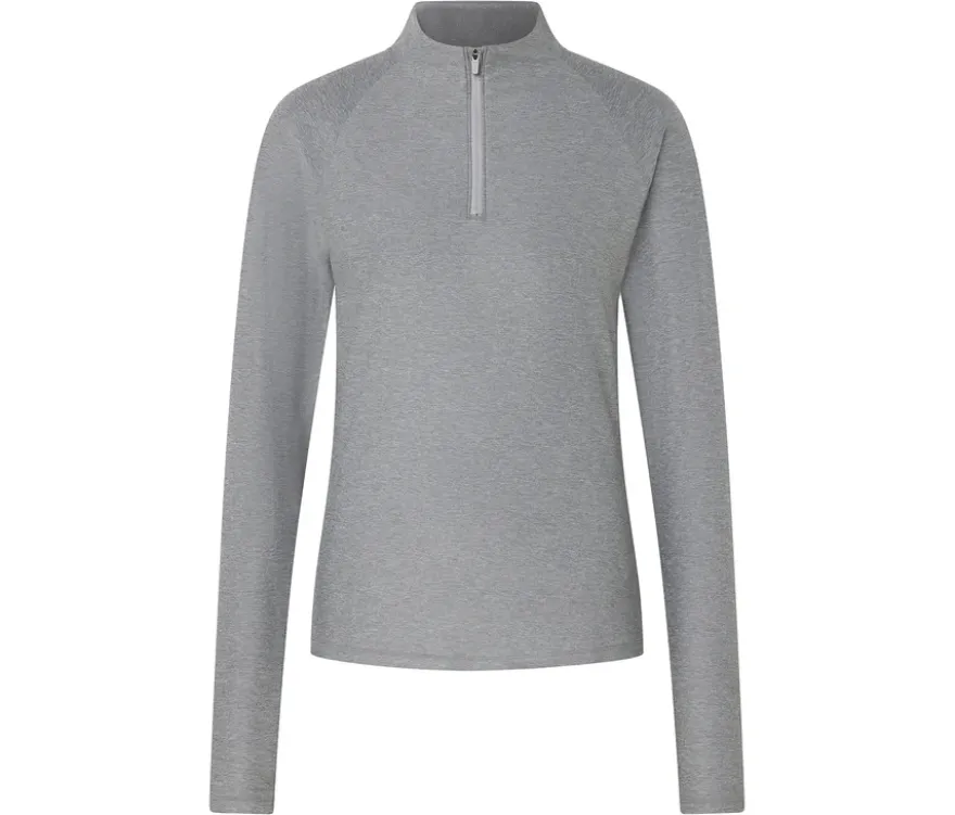 Sportshirt mit Half-Zip, grau