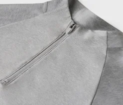Sportshirt mit Half-Zip, grau