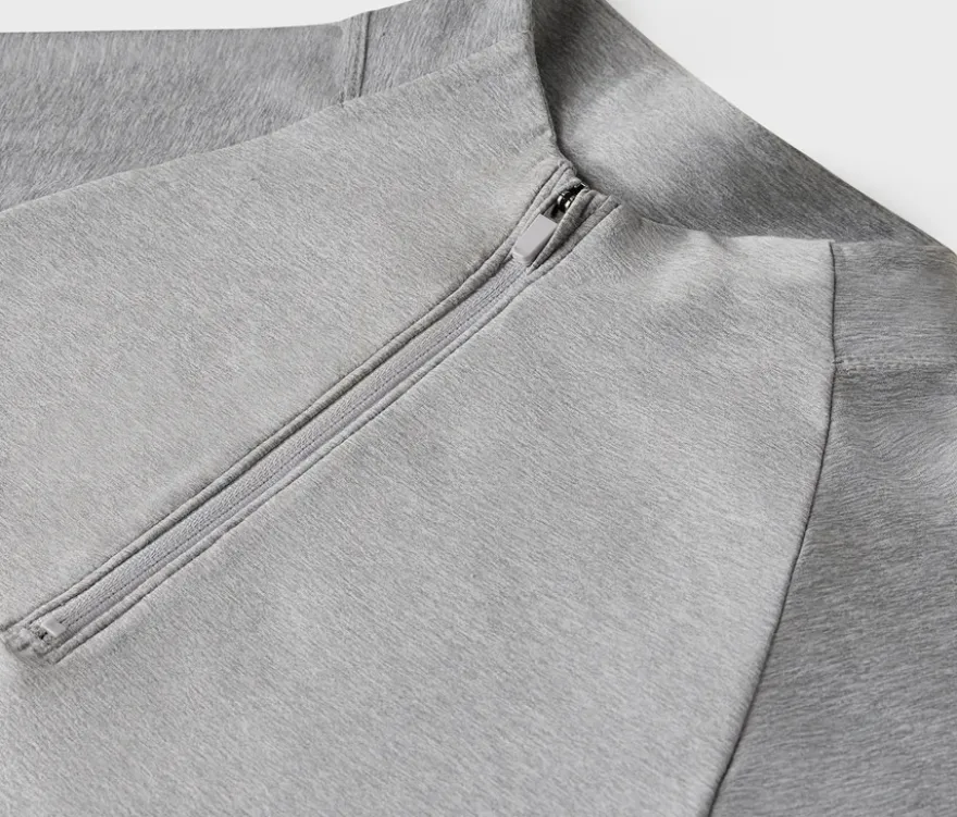 Sportshirt mit Half-Zip, grau