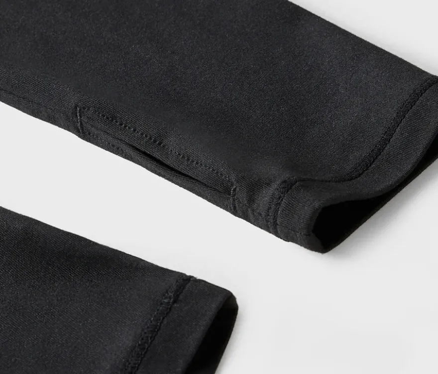 Sportshirt mit Half-Zip, schwarz