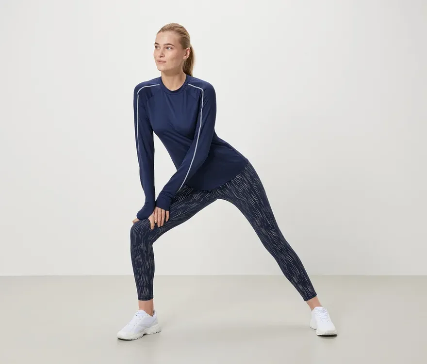 Sporttight, silberfarben reflektiv