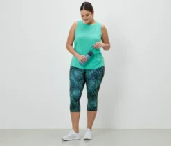 2 Sport-Tops, navy/türkis