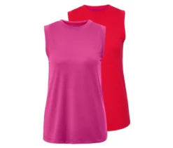 Sporttops, rot und pink