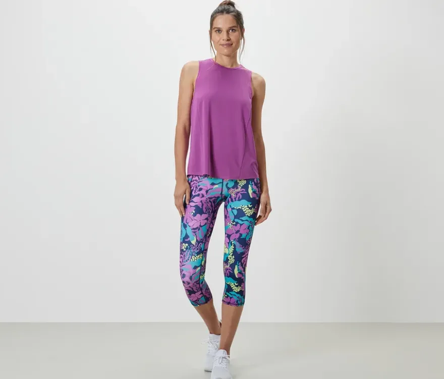 2 Sport-Tops, türkis und violett