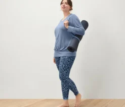 Sport-und-Yogashirt, blau