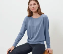 Sport-und-Yogashirt, blau