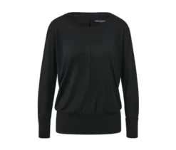 Sport-und-Yogashirt, schwarz