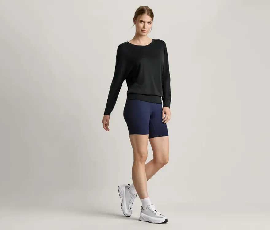 Sport-und-Yogashirt, schwarz