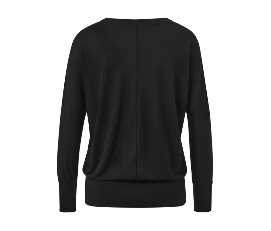 Sport-und-Yogashirt, schwarz