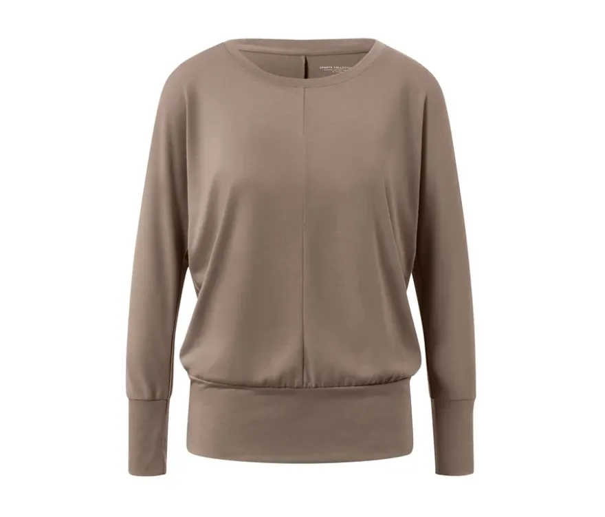 Sport-und-Yogashirt, taupe