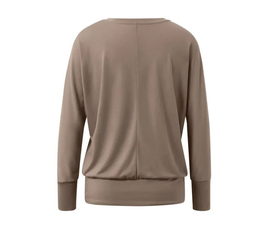 Sport-und-Yogashirt, taupe