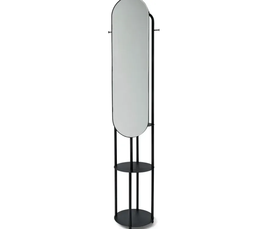 Standgarderobe mit großem Spiegel