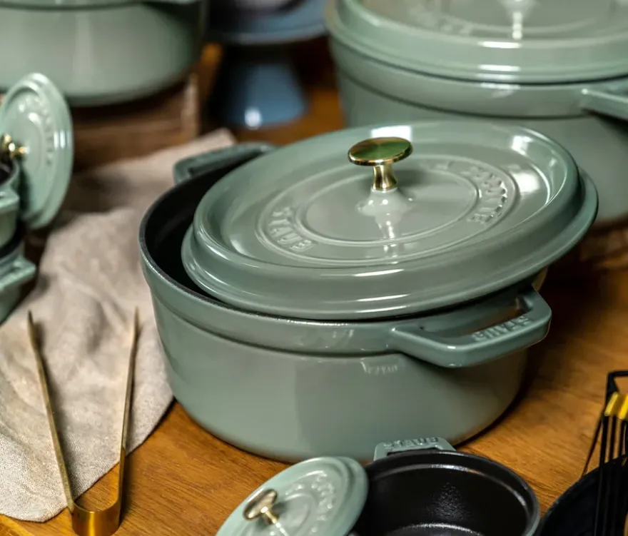 STAUB »Cocotte 28«, eukalyptusgrün, ca. 6,7 l