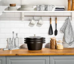 STAUB Gusseisen-Kochtopfset »Stackable«, schwarz
