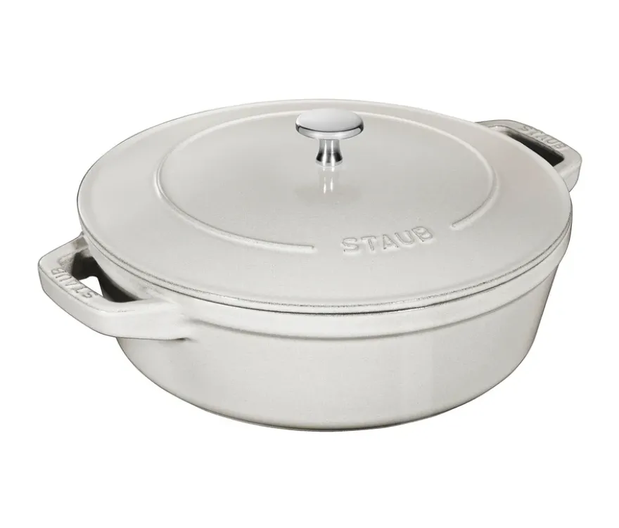STAUB Gusseisen-Kochtopfset »Stackable«, weißer Trüffel