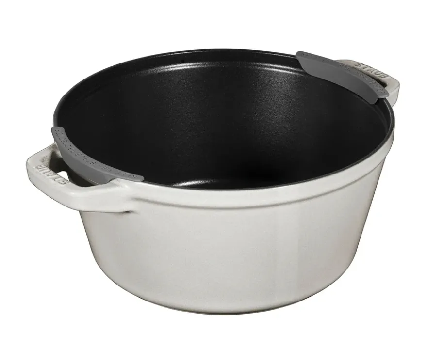 STAUB Gusseisen-Kochtopfset »Stackable«, weißer Trüffel