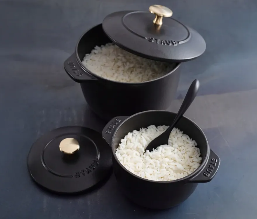 STAUB Reis-Cocotte, 16 cm, rund, schwarz