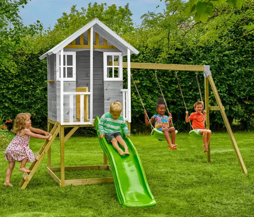 Stelzenhaus »Valli« mit Rutsche und Doppelschaukel