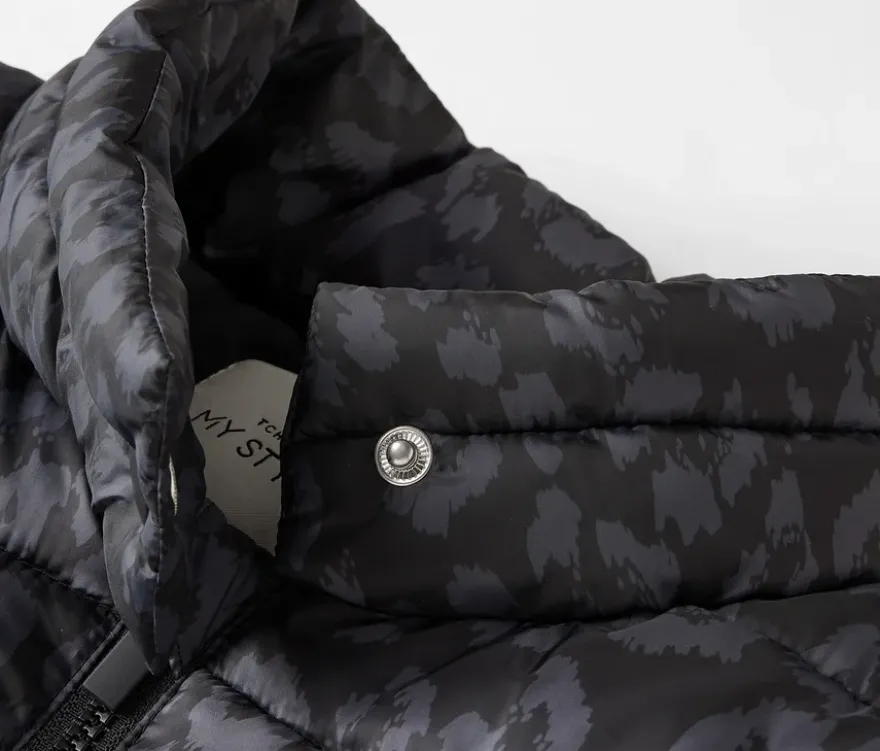Steppjacke, Leo-Alloverprint