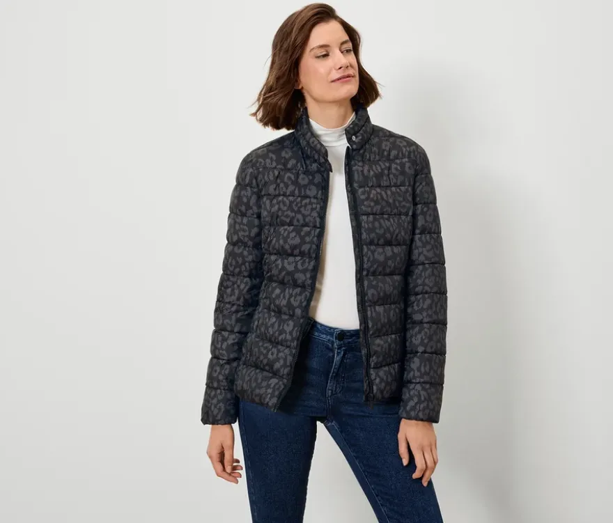 Steppjacke, Leo-Alloverprint