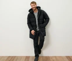 Stepp-Parka mit Kapuze