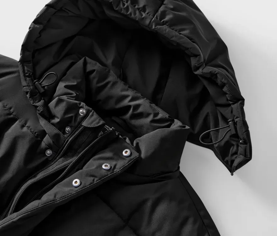 Stepp-Parka mit Kapuze
