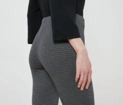 Stoffhose mit Hahnentritt-Jacquard