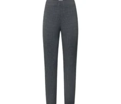Stoffhose mit Hahnentritt-Jacquard