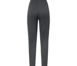 Stoffhose mit Hahnentritt-Jacquard