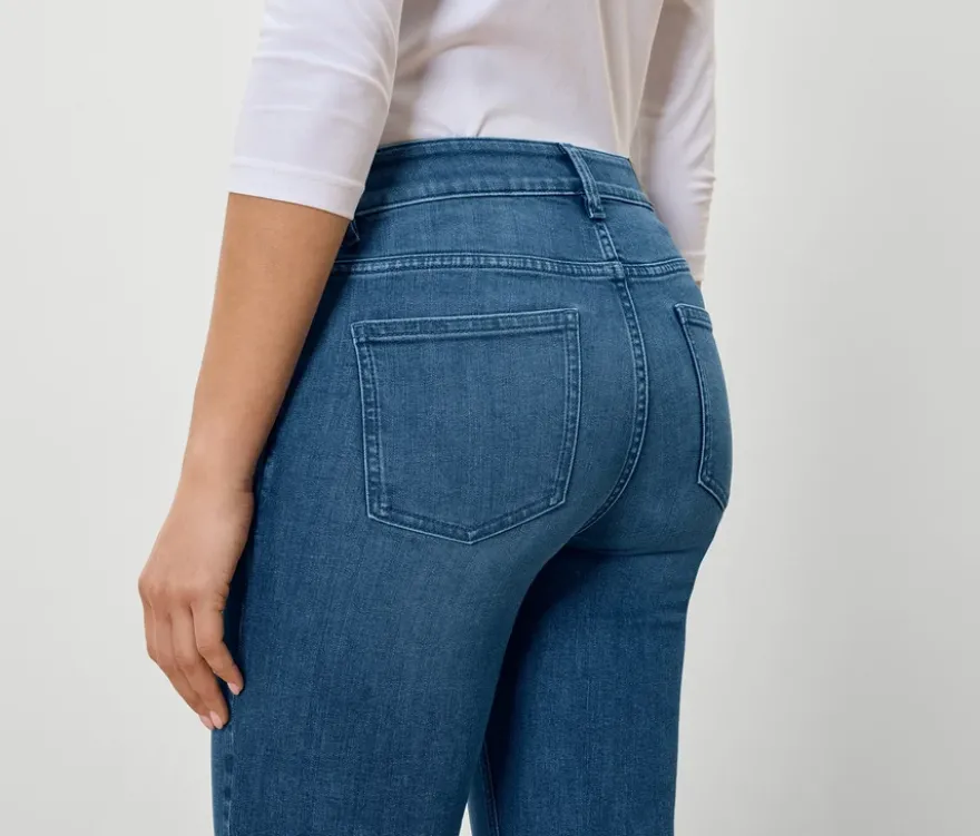 Straight Jeans – Fit »Kira«, mid blue