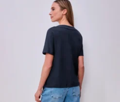 Street One Kurzarmshirt, navy