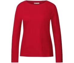 Street One Rippshirt, rot