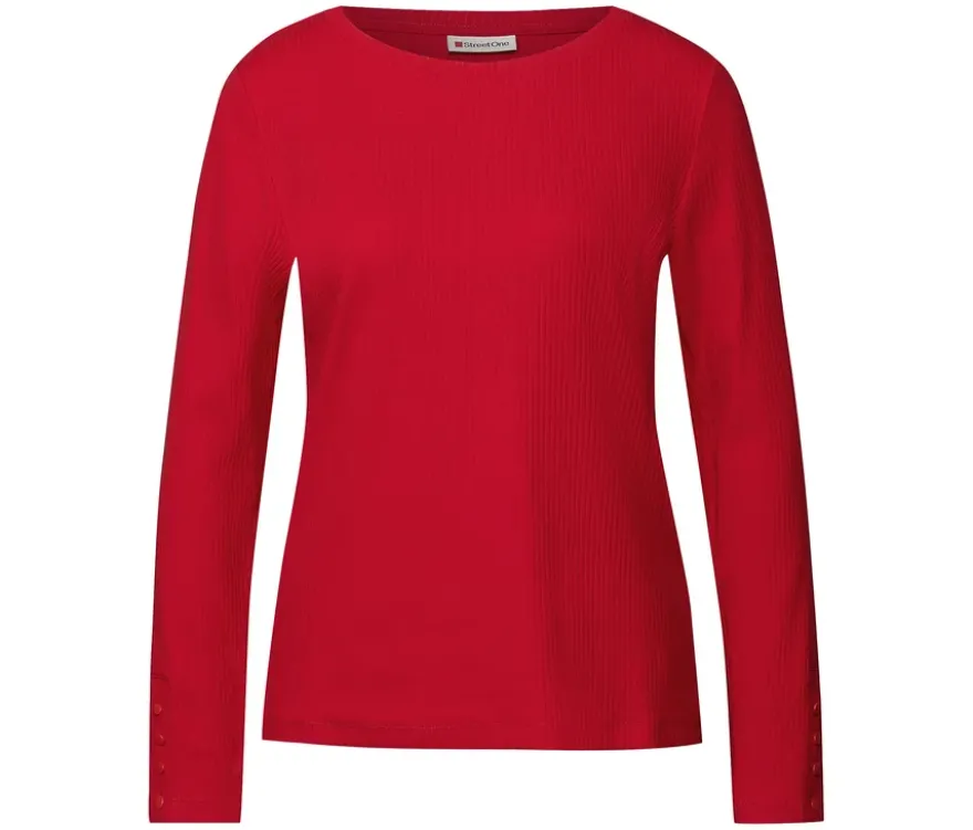 Street One Rippshirt, rot
