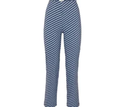 Stretchhose, blau-weißer Alloverprint