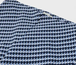 Stretchhose, blau-weißer Alloverprint