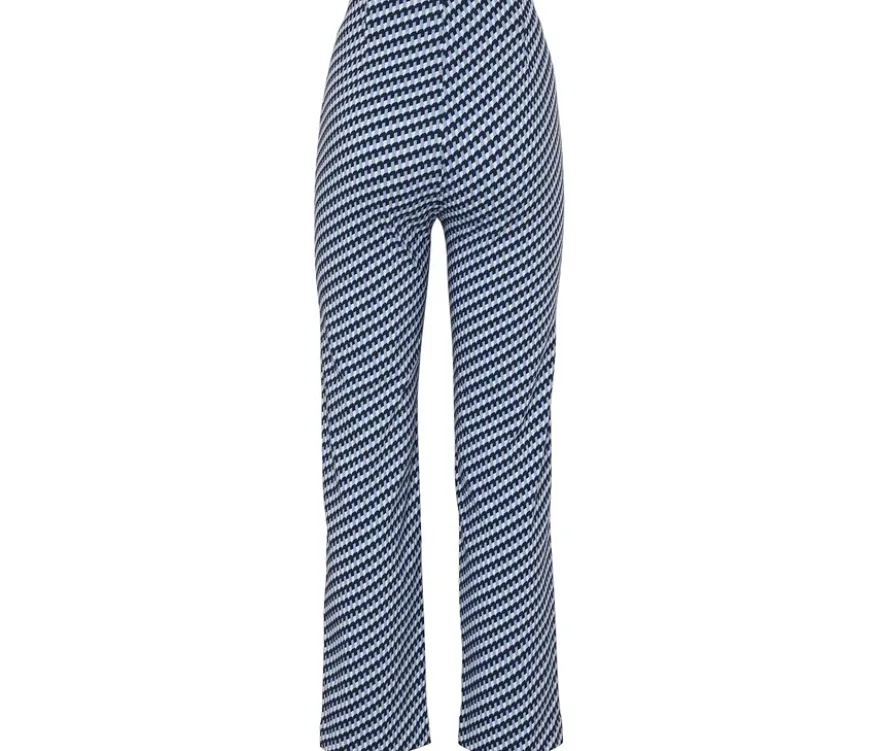 Stretchhose, blau-weißer Alloverprint