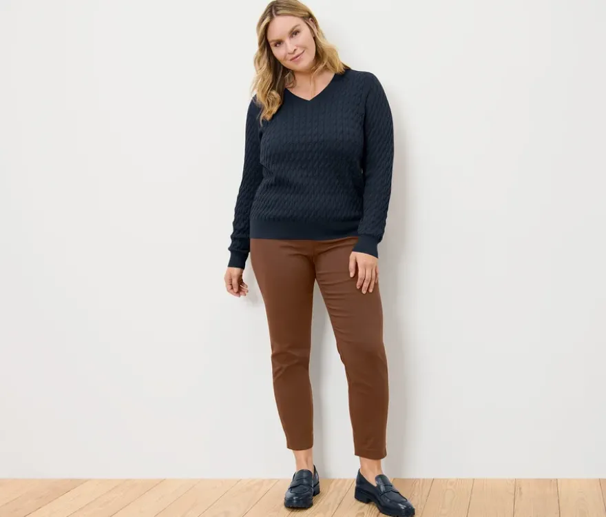 Stretchhose, cognac