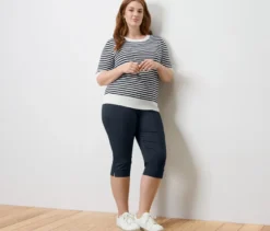3/4-Stretchhose, dunkelblau