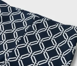 Stretchhose, dunkelblau mit weißem Alloverprint