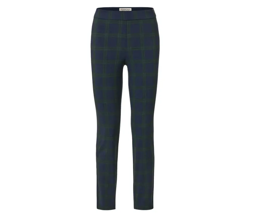 Stretchhose, grün-blau kariert