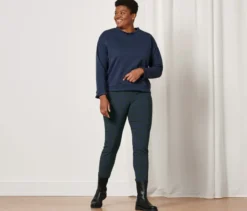 Stretchhose, grün-blau kariert