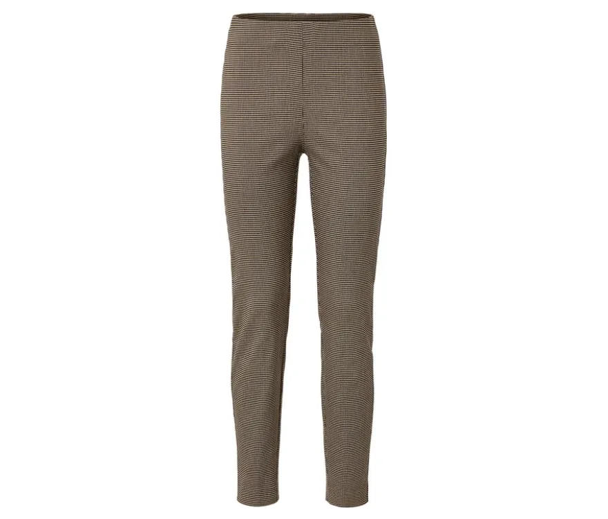 Stretchhose mit Hahnentritt-Jacquard