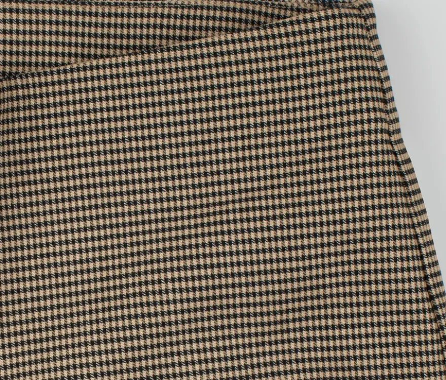 Stretchhose mit Hahnentritt-Jacquard